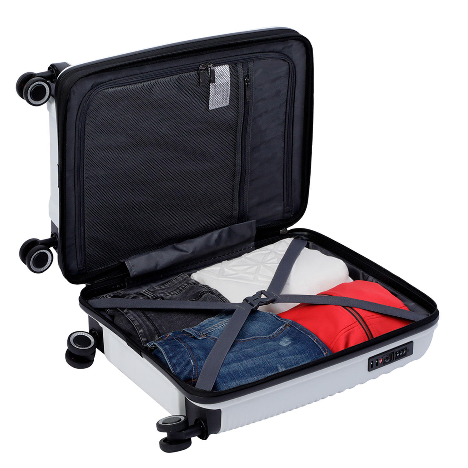 Totto Maleta de cabina Traveler Blanco Polipropileno 39 x 55.5 x 26.5 cm 5/5