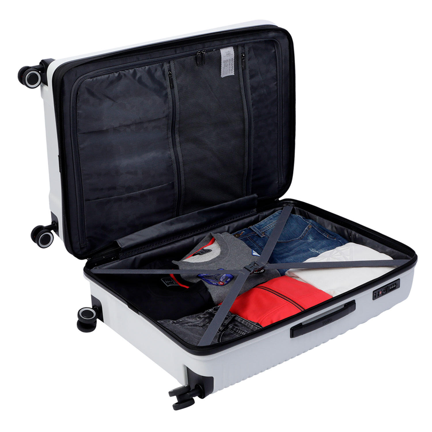 Totto Maleta grande Traveler Blanco Polipropileno 51.5 x 76.5 x 35.5 cm 5/5