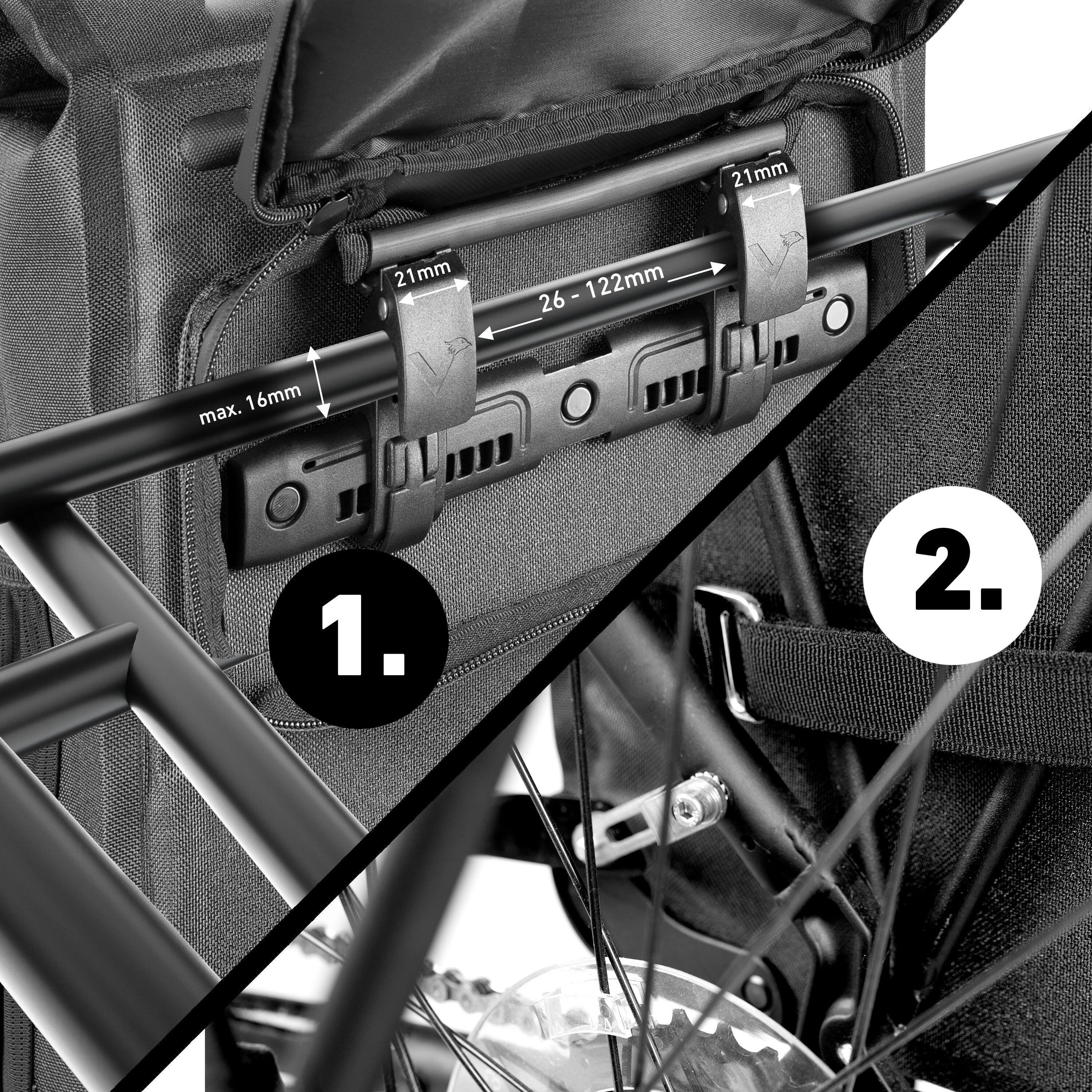 Sac a dos velo pour Sacoche velo porte‑bagage bikepacking, 23L etanche 6/7