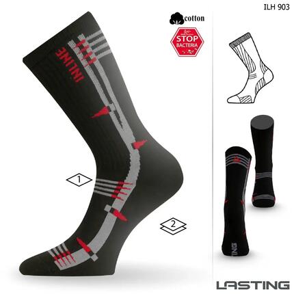 Chaussettes – Cyclisme – ILH – Renforcées cheville – Noir/Vert