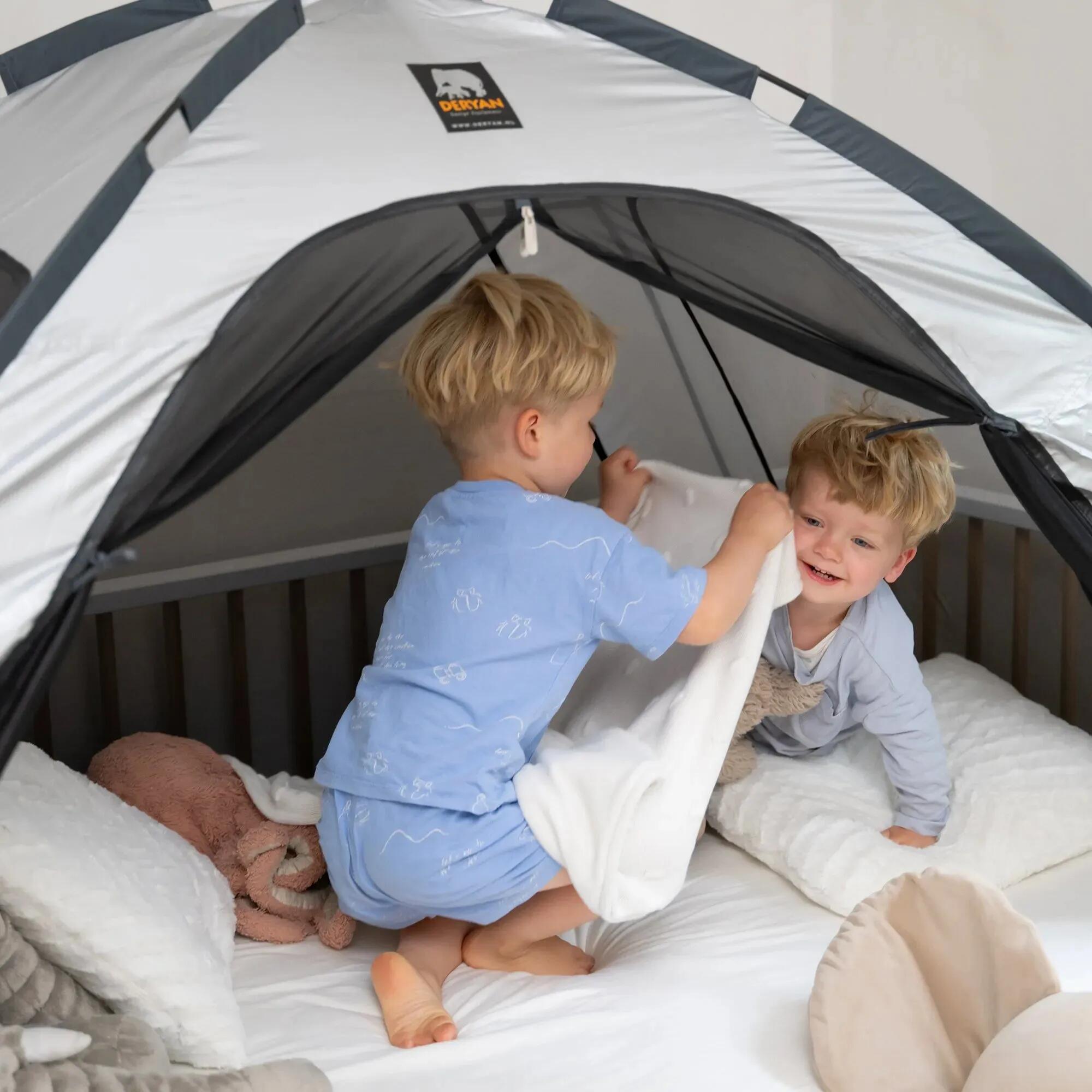 Tienda de cama con mosquitera - 200x90 cm - Malla de 1 mm - Marfil 5/7