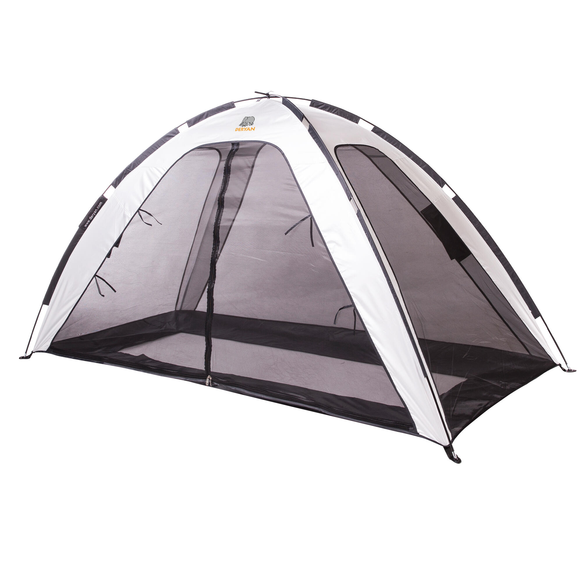 Tienda de cama con mosquitera - 200x90 cm - Malla de 1 mm - Marfil 2/7