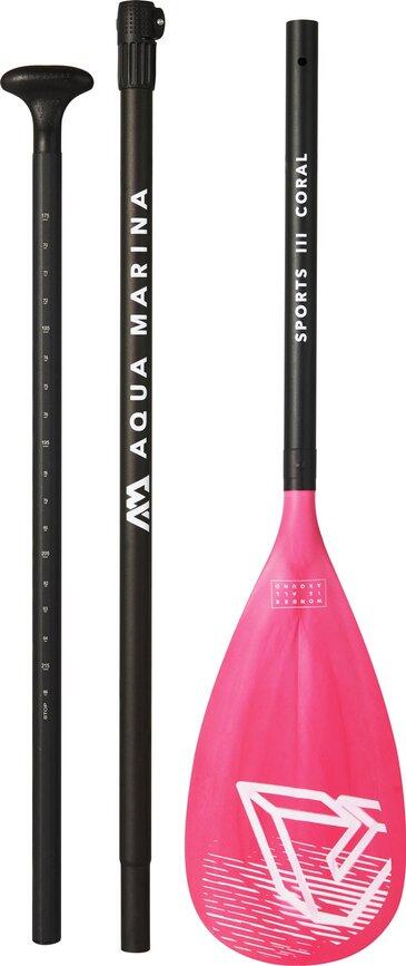 AQUA MARINA Pagaia Aqua Marina Sports Iii Coral Telescopica In 3 Sezioni Per SUP Gonfiabili
