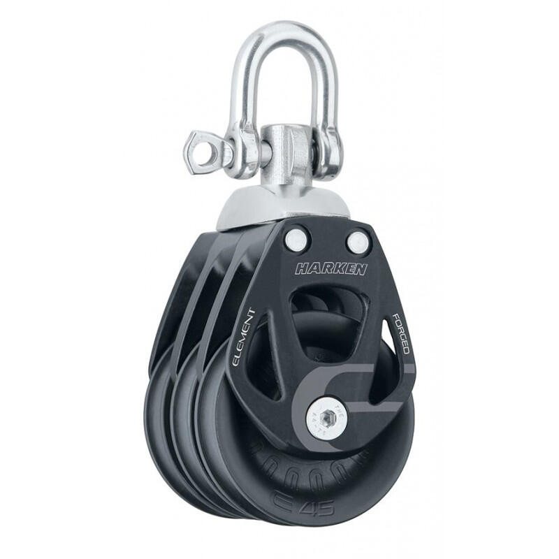HARKEN Elemento bloco triplo/swivel - HARKEN - roldana de 45 mm - corda até 12 mm