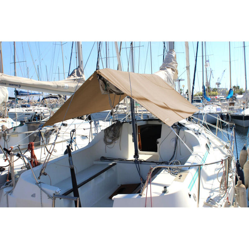 Toldo solar para veleiro resistente aos raios uv - bege - coversy - 280 x 225 cm