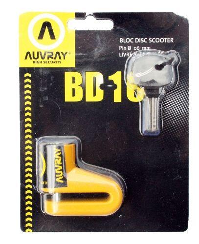 ANTIVOL BLOC DISQUE SCOOT JAUNE AUVRAY 2/3