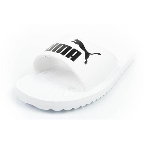 Papuci Puma Purecat Albi / Negri 39 - Confort și Eleganță