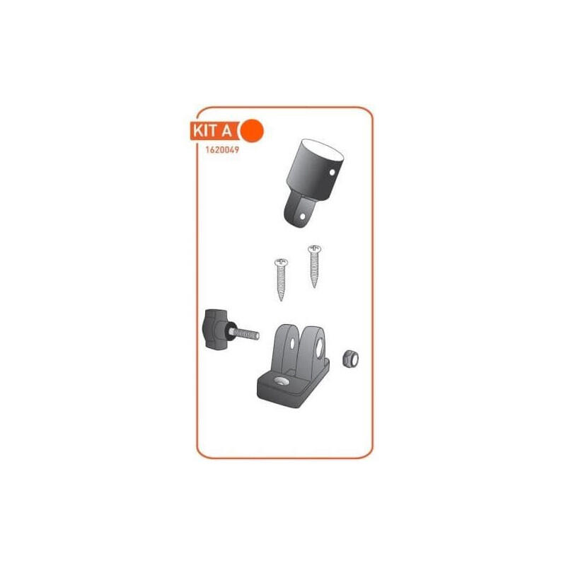 ORANGEMARINE Kit A – Ersatzteile für Bimini aus eloxiertem Aluminium (Befestigungsbasis)