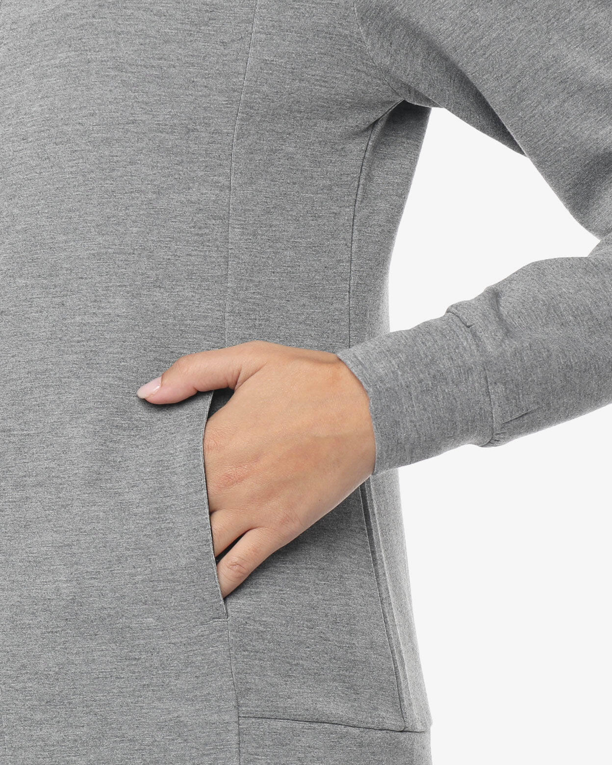 felpa  lampone da donna in mat. sintetico da fitness 4/5