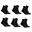 Unisex Fitness Sosete Coton TERRY 6 Pairs Negre