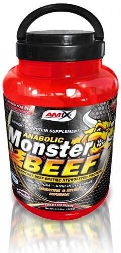 Anabolic Monster BEEF 90% AMIX 1000 g Truskawka - Banan