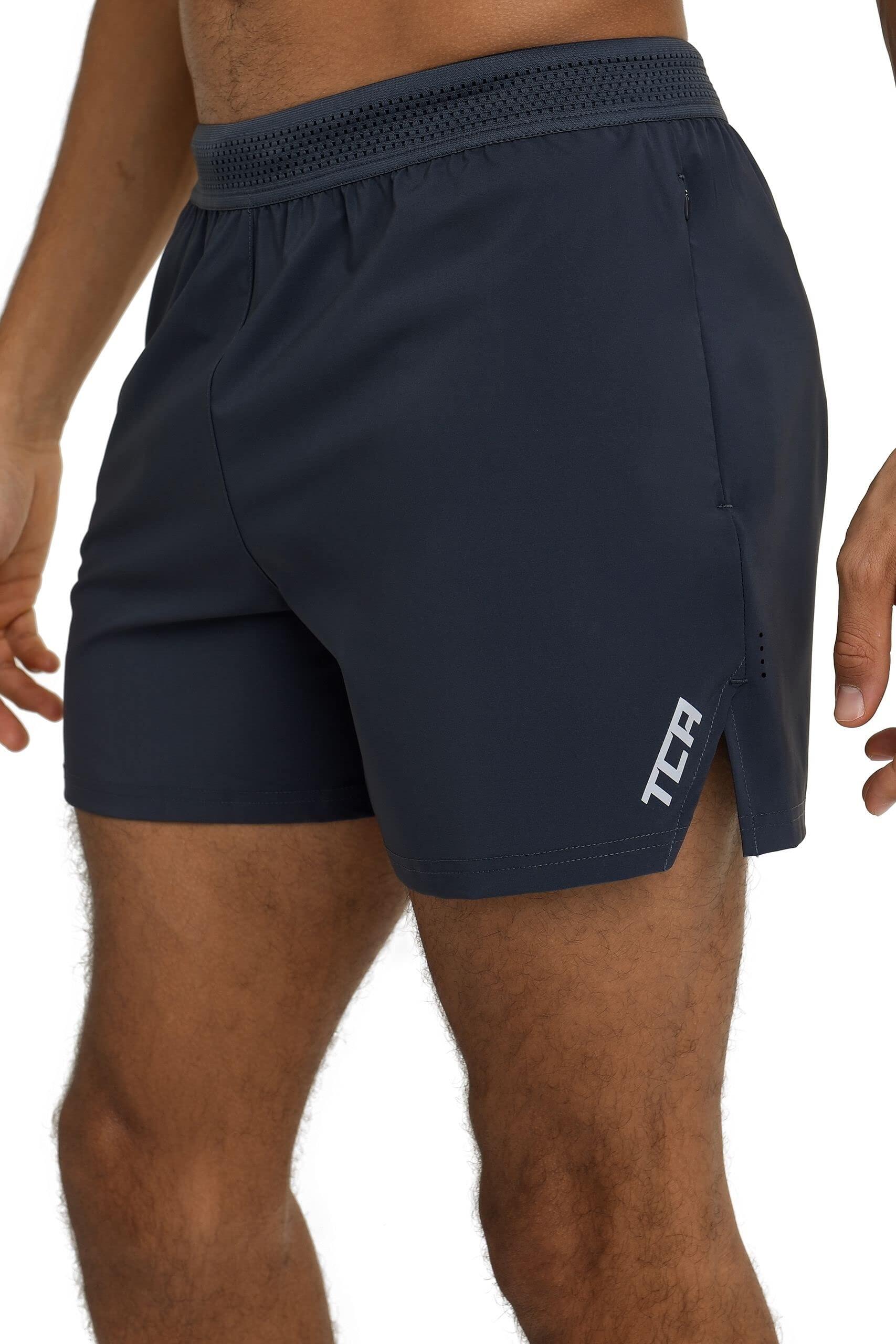 Men's Flyweight Running Shorts with Zipped Pockets - Smoke Grey 3/6