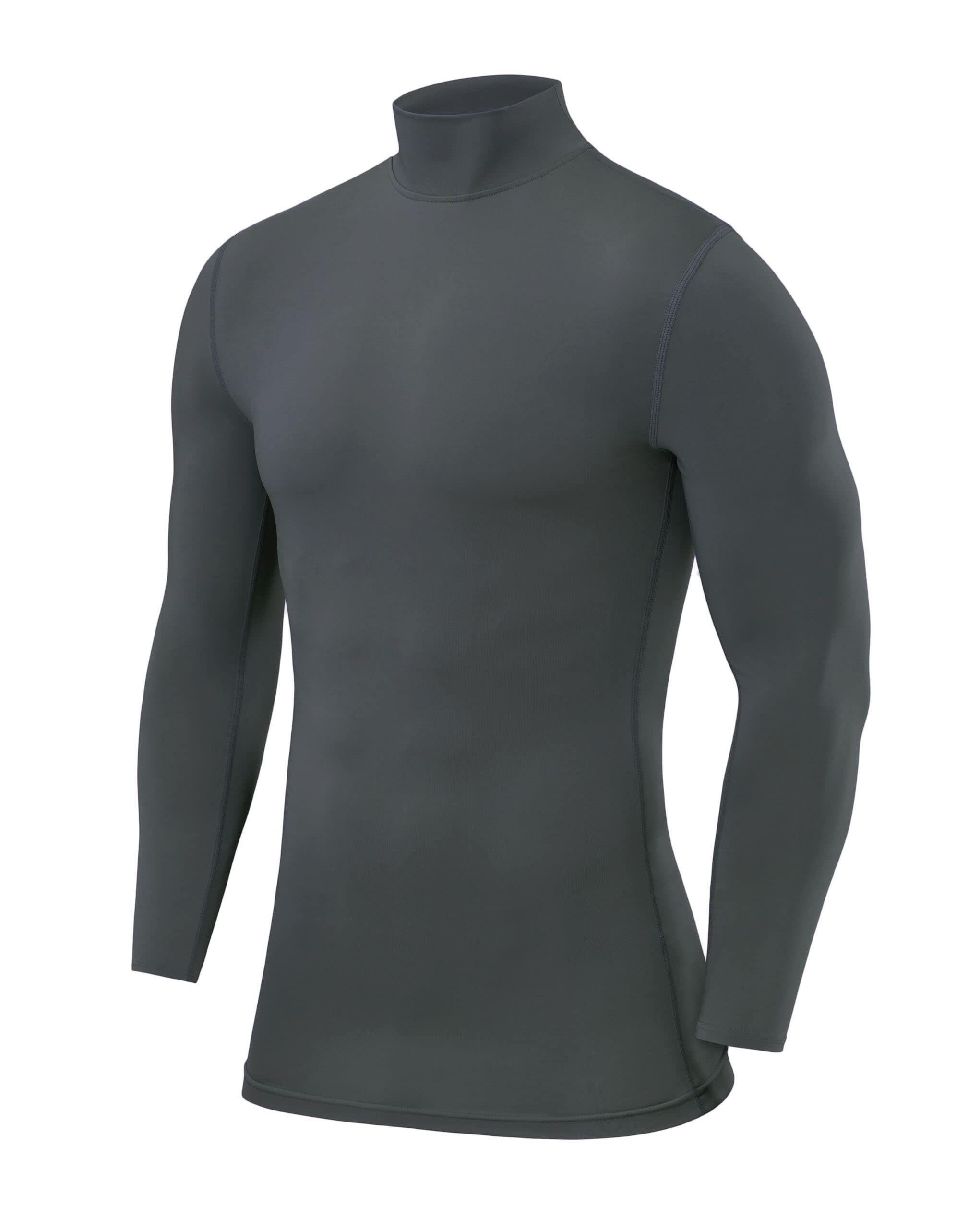 POWERLAYER Jongens' Compressie Basislaag Lange Mouw Top - Mock Hals