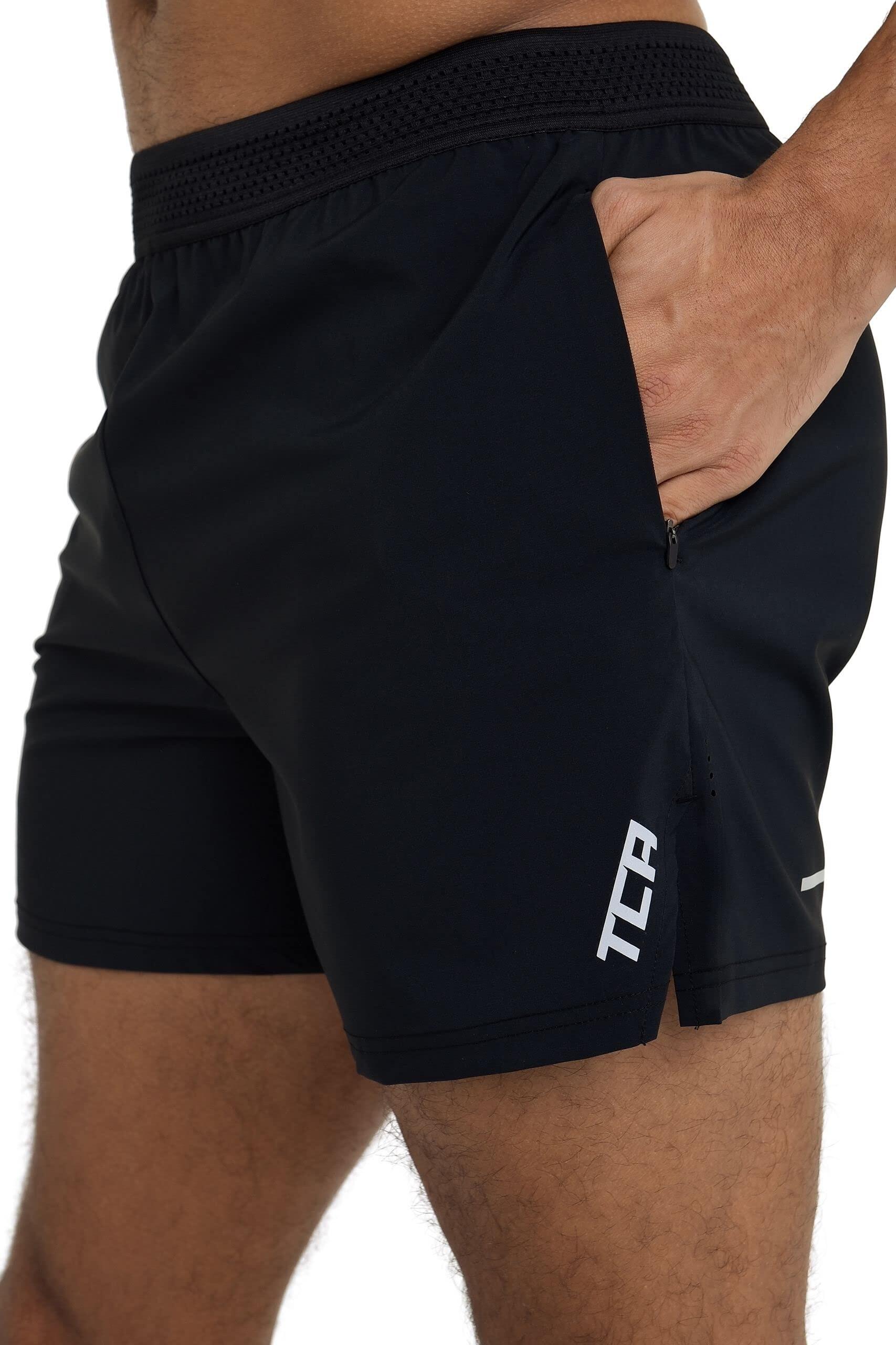 Men's Flyweight Running Shorts with Zipped Pockets - Black Stealth 4/6