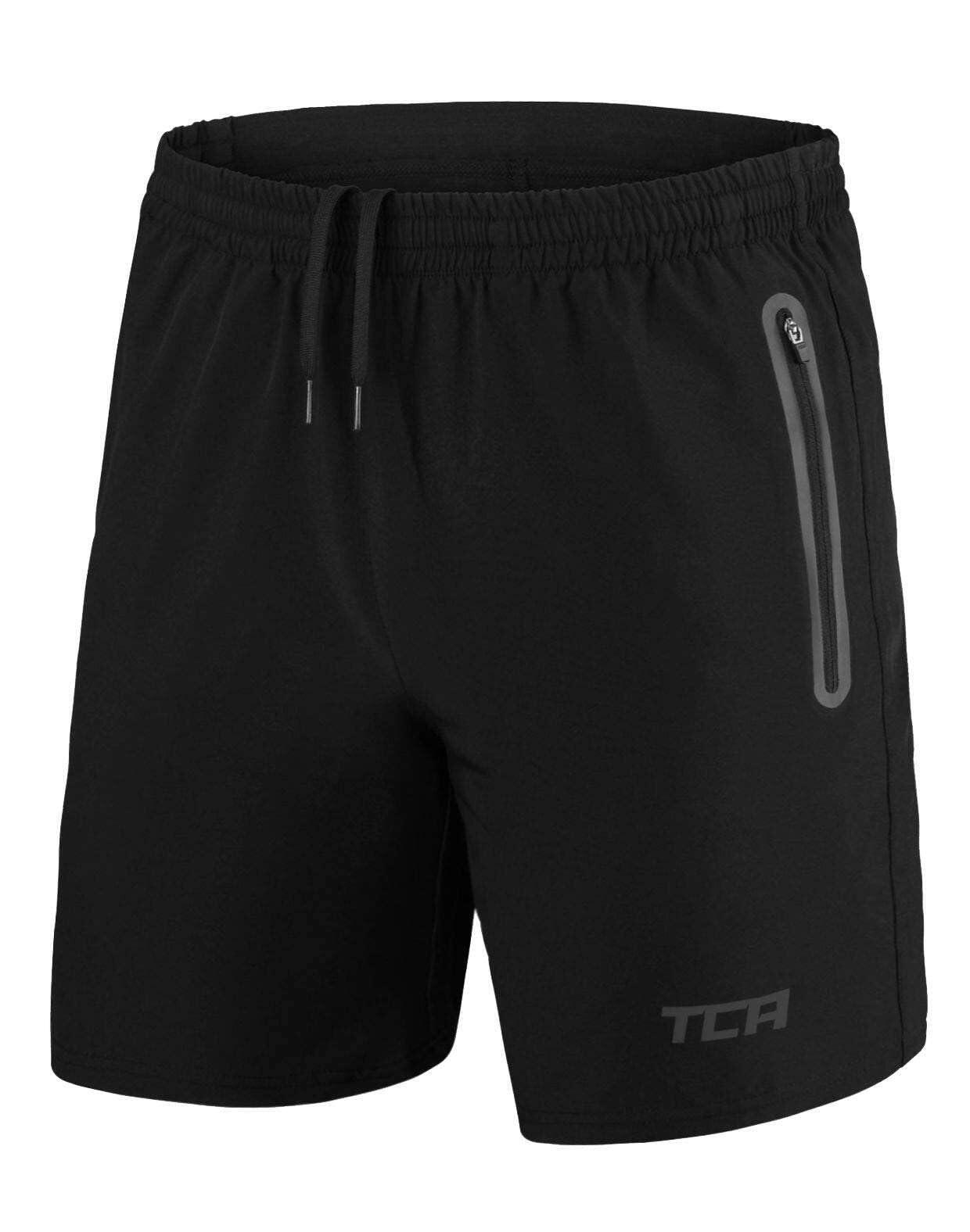 TCA Heren Elite Tech Hardloopshorts met ritssluiting zakken