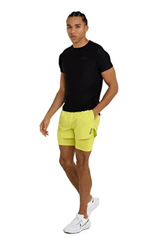 Men's Lightweight 2-in-1 Running Shorts - Lime Punch 5/6