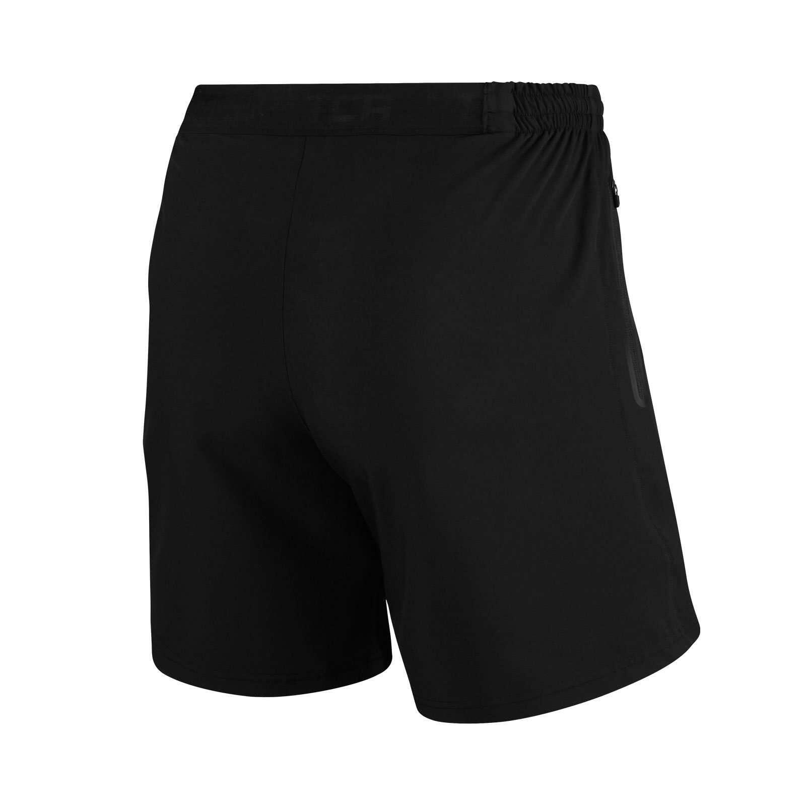 Men's Elite Tech Lightweight Running Shorts with Zip Pockets - Black/Black 2/7