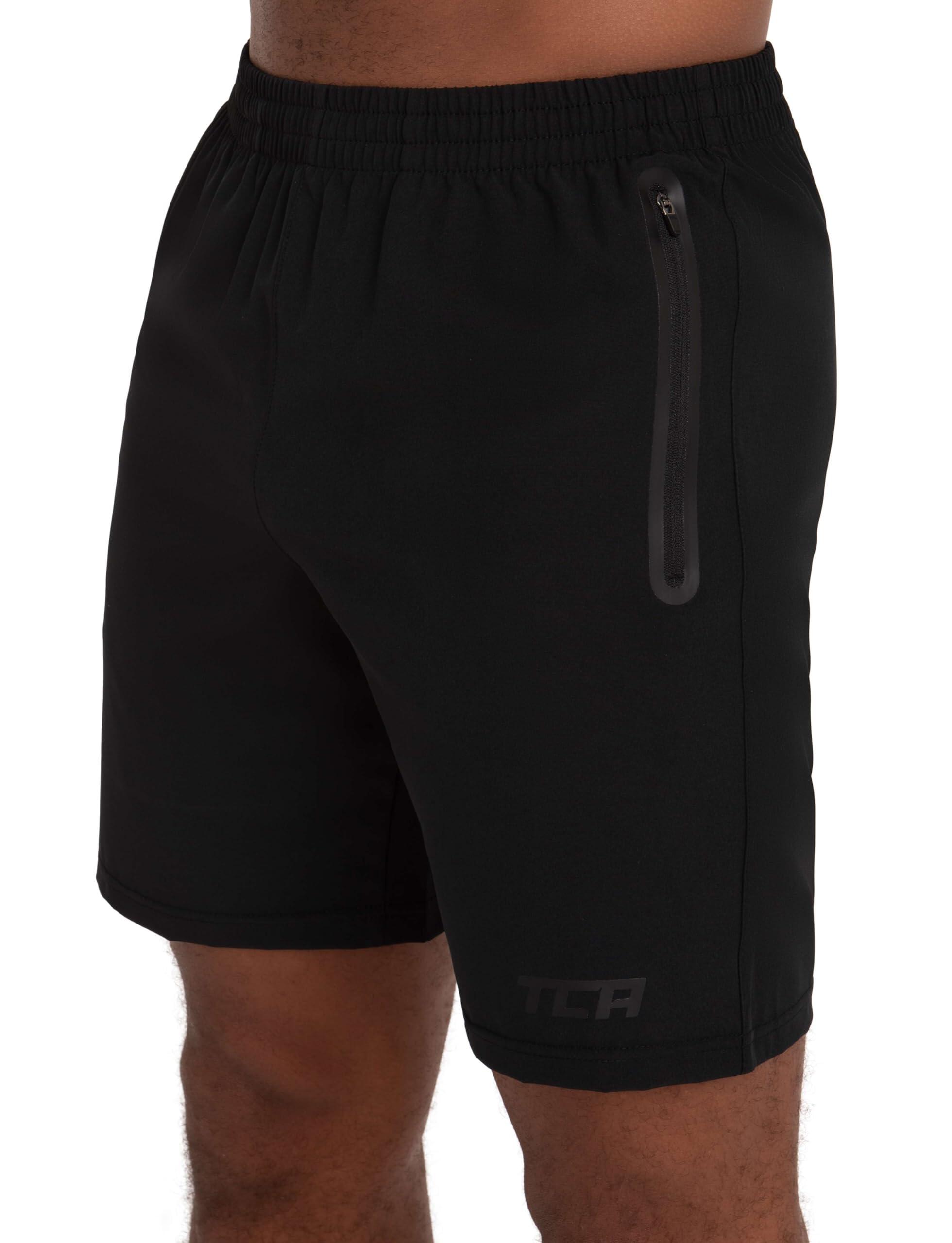 TCA Pantaloncini leggeri Elite Tech da uomo con tasche zip