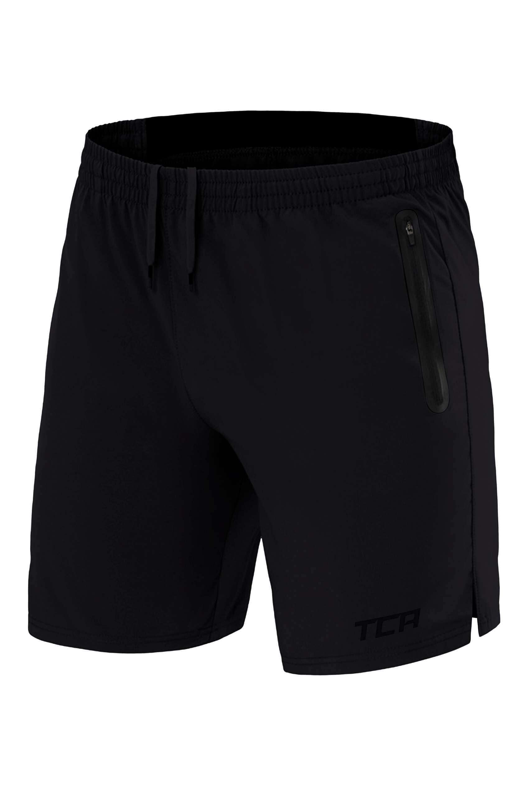 TCA Heren Elite Tech Hardloopshorts met ritssluiting zakken