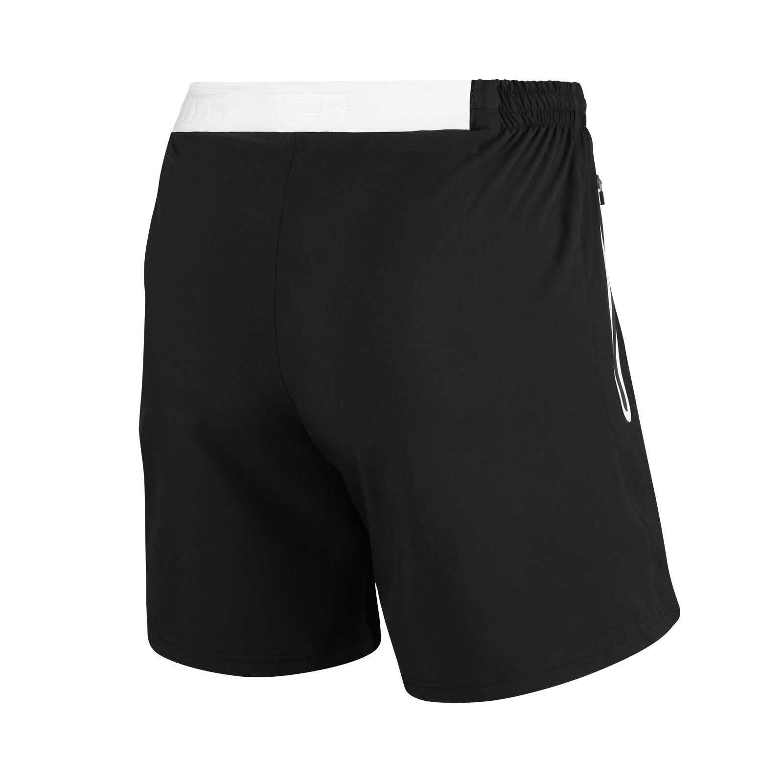 Men's Elite Tech Lightweight Running Shorts with Zip Pockets - Black/White 2/7