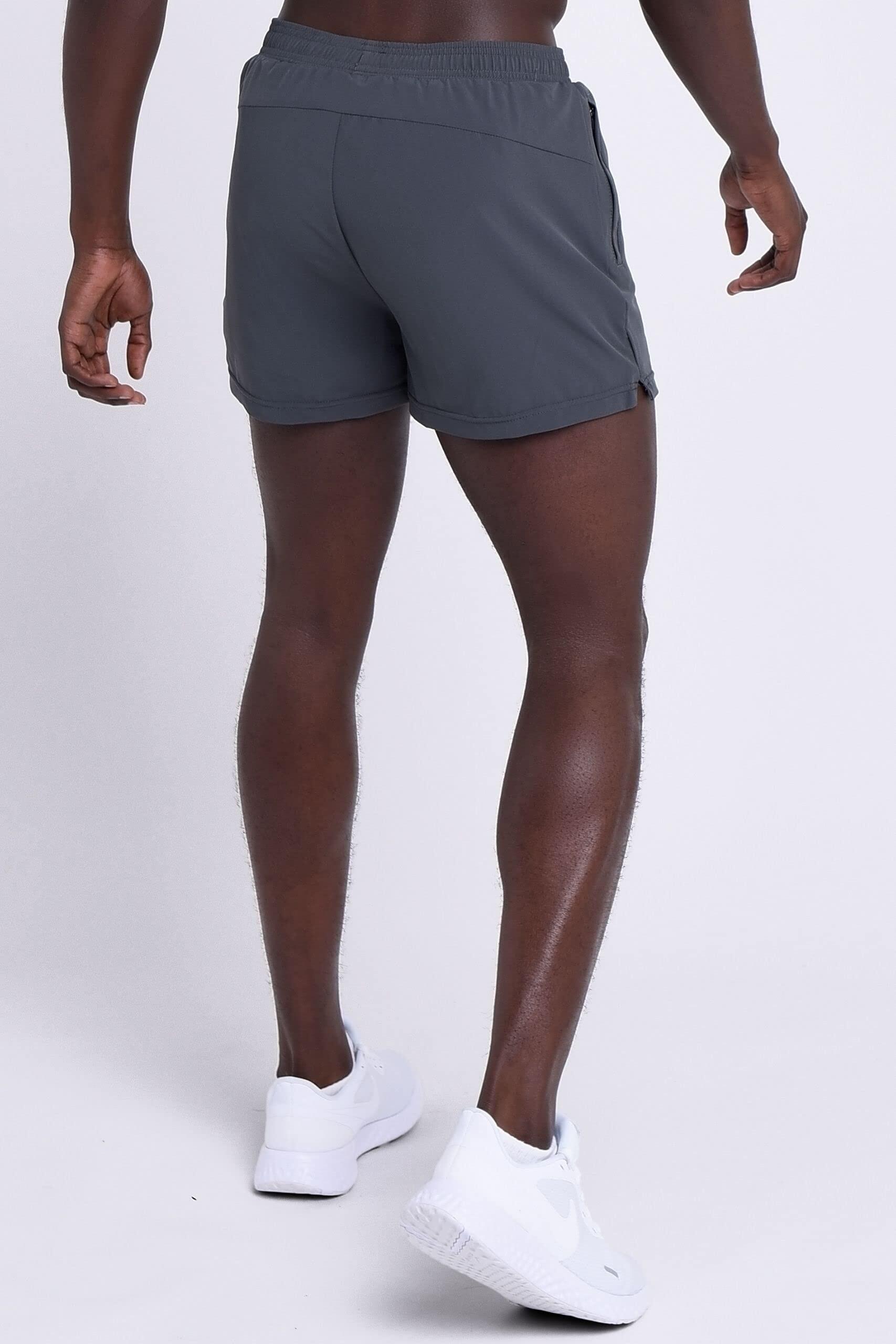 Men’s Pace 3-Inch Short with Inner Mesh Brief and Zip Pocket 2/7