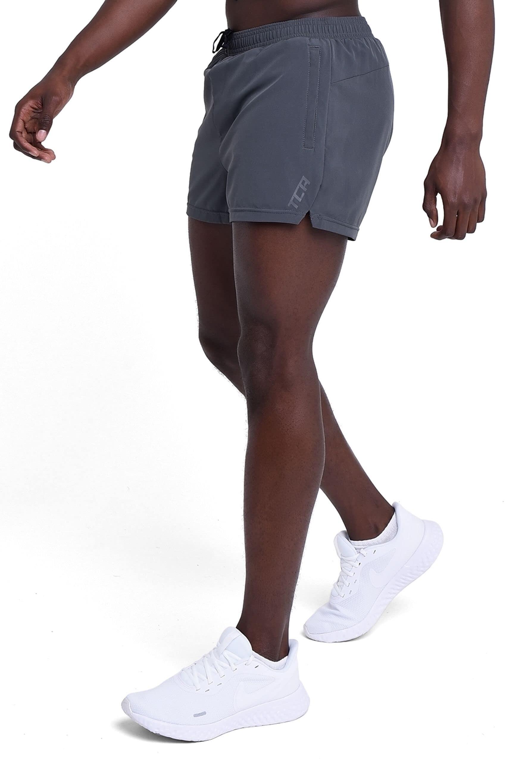 TCA Men’s Pace 3-Inch Short with Inner Mesh Brief and Zip Pocket