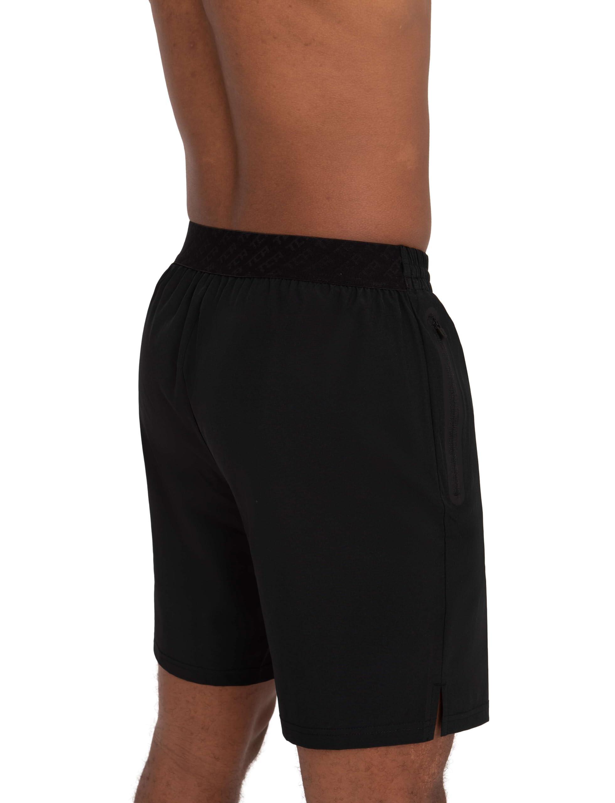Men's Elite Tech Lightweight Running Shorts with Zip Pockets - Triple Black 2/7