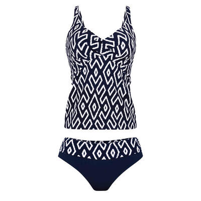 Tankini set dames - voor zwemmen tribal monotones