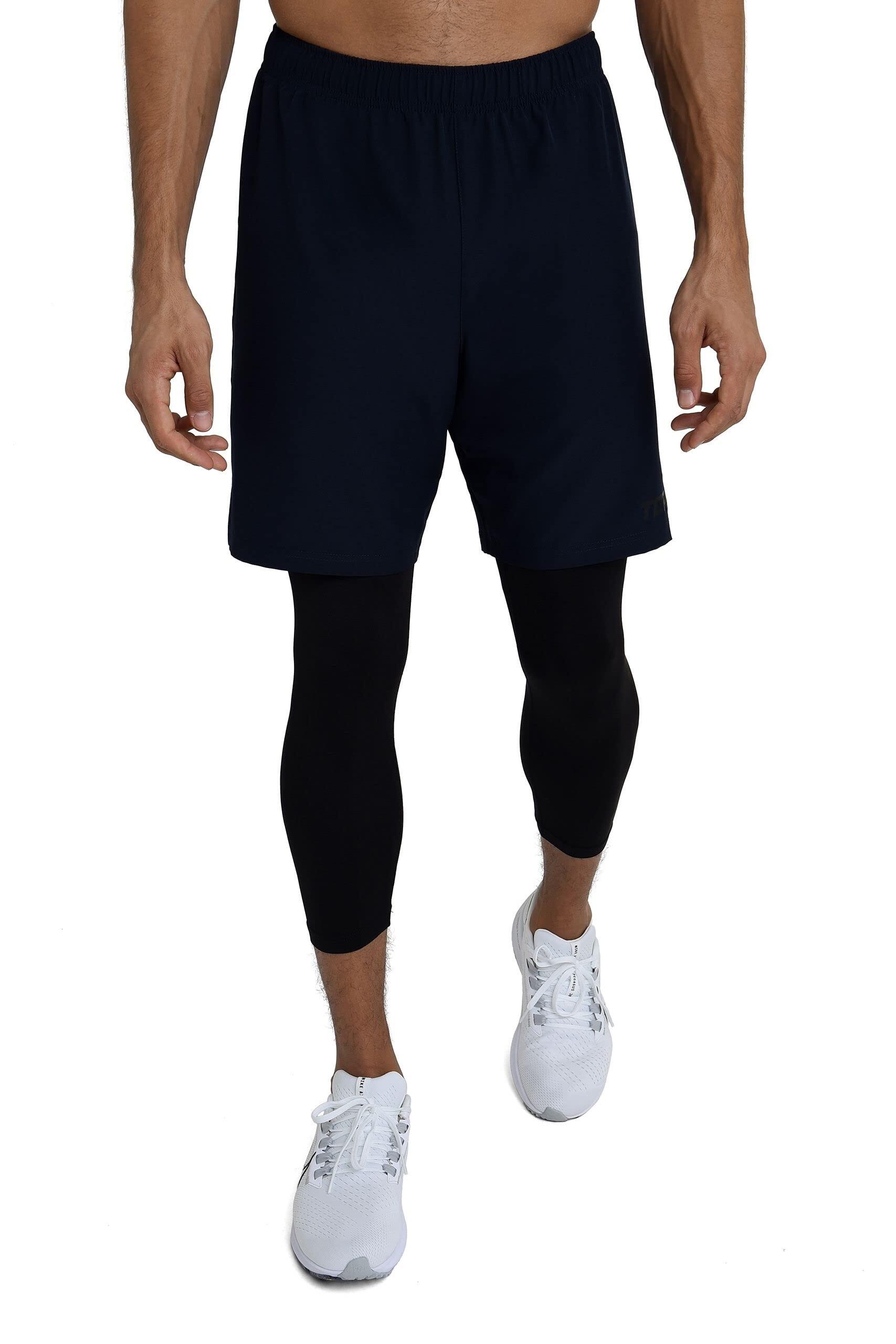 TCA Men's 2-in-1 Short & Base Layer Legging