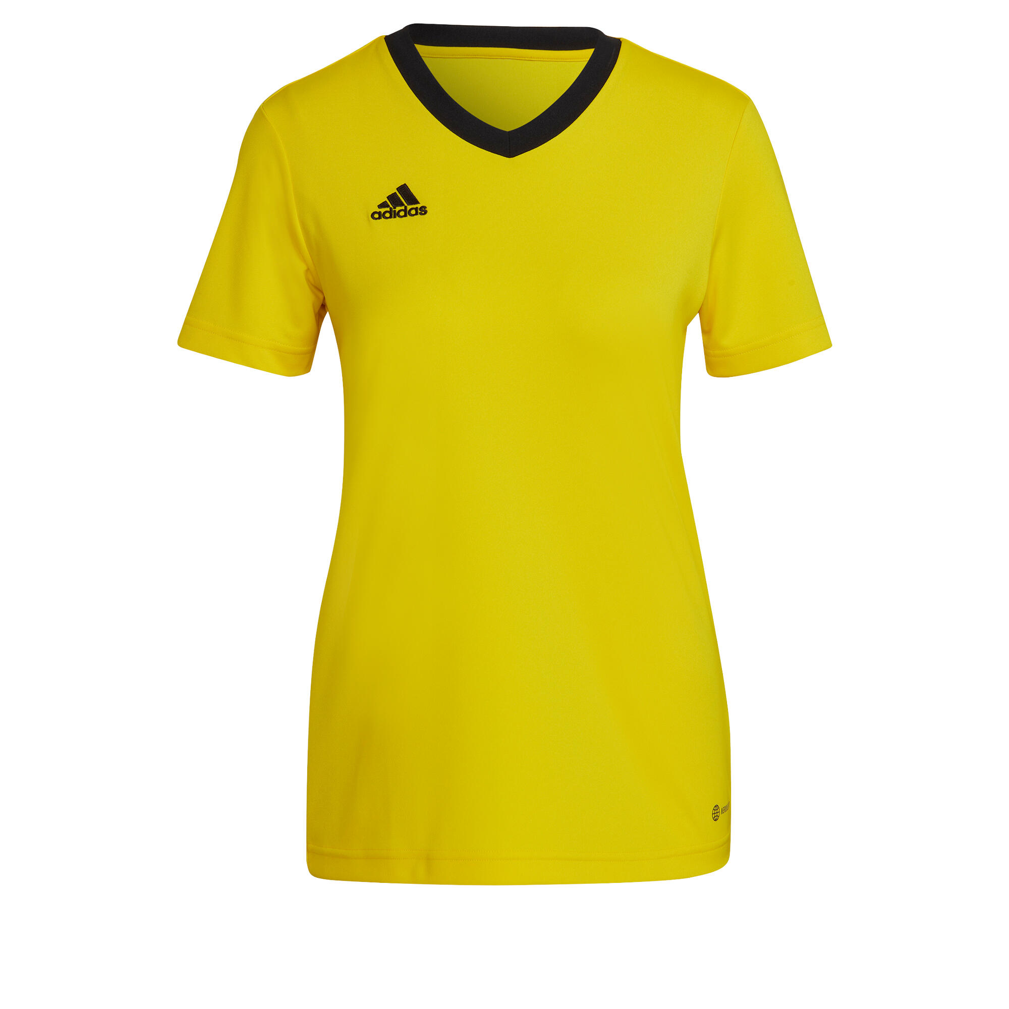 Adidas - Maillot Femme Adidas Entrada 22 - T-shirt Manches Courtes - Jaune - S - Decathlon