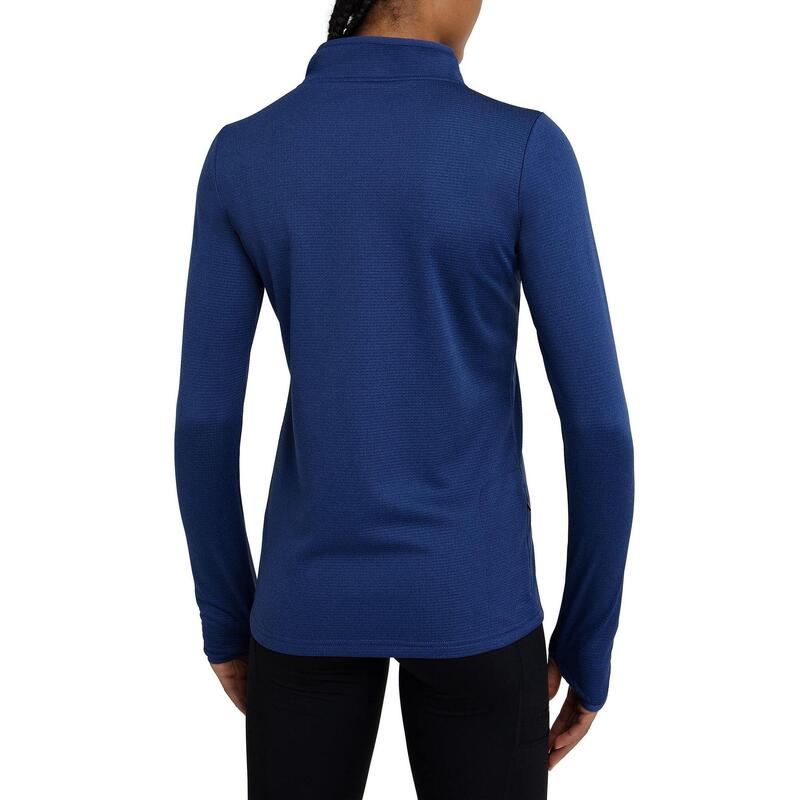Haut Cloud Fleece avec Fermeture 1/4 et Poche à Fermeture Éclair pour Femmes