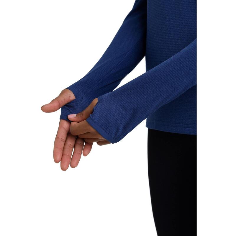 Haut Cloud Fleece avec Fermeture 1/4 et Poche à Fermeture Éclair pour Femmes
