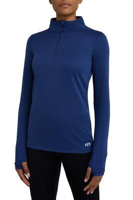 Damen Sport Shirt Langarm Laufshirt 1/2 Reißverschluss Fitness Yoga
