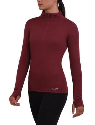 Damen Sport Shirt Langarm Laufshirt 1/2 Reißverschluss Fitness Yoga