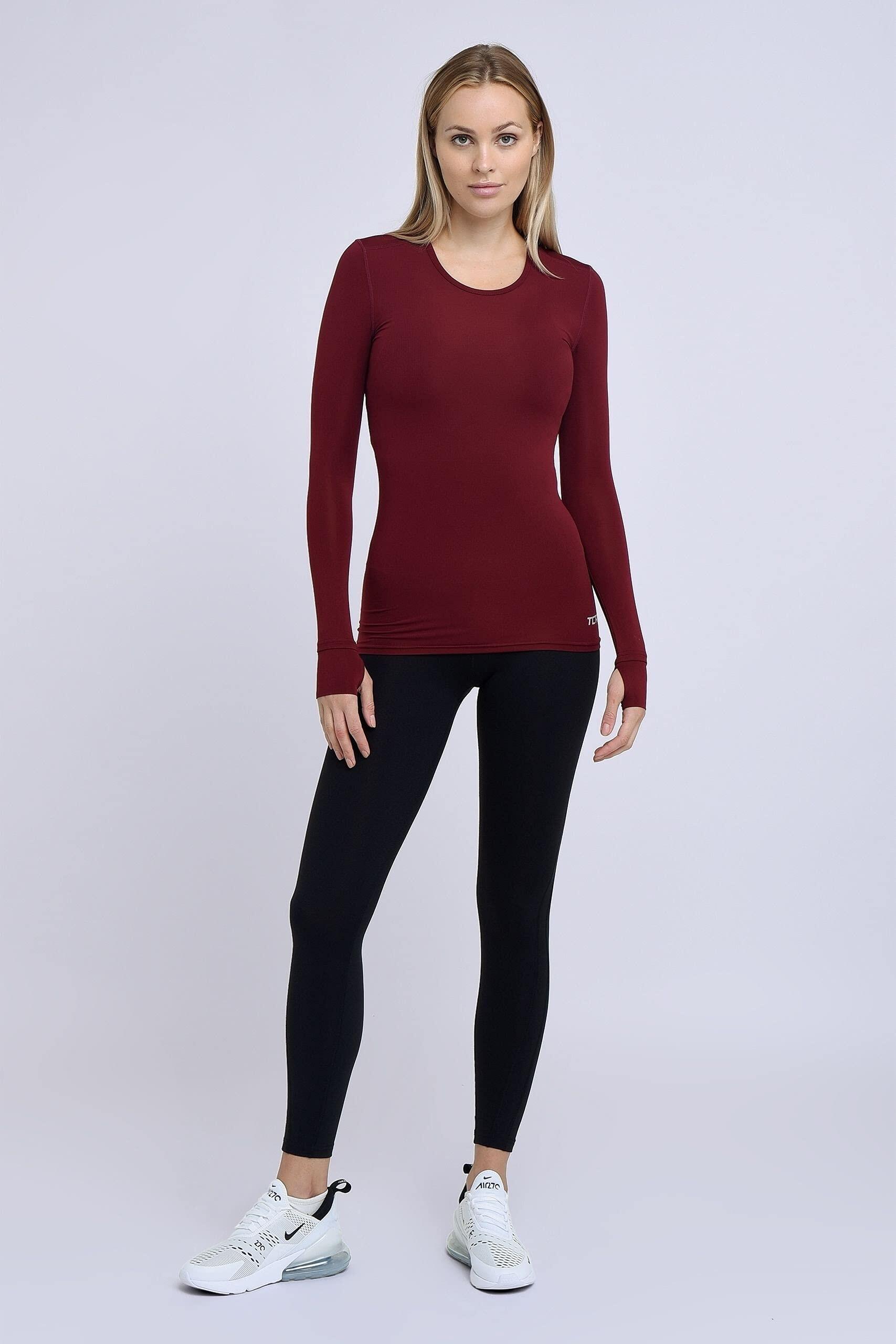Women's Stamina Running Top with Zip Pocket - Cabernet 5/7