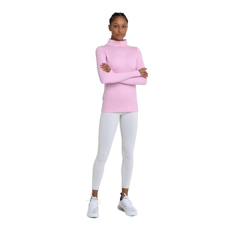 Haut Cloud Fleece avec Fermeture 1/4 et Poche à Fermeture Éclair pour Femmes