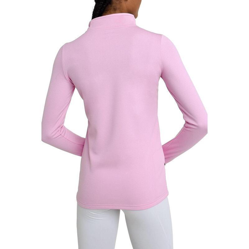 Haut Cloud Fleece avec Fermeture 1/4 et Poche à Fermeture Éclair pour Femmes
