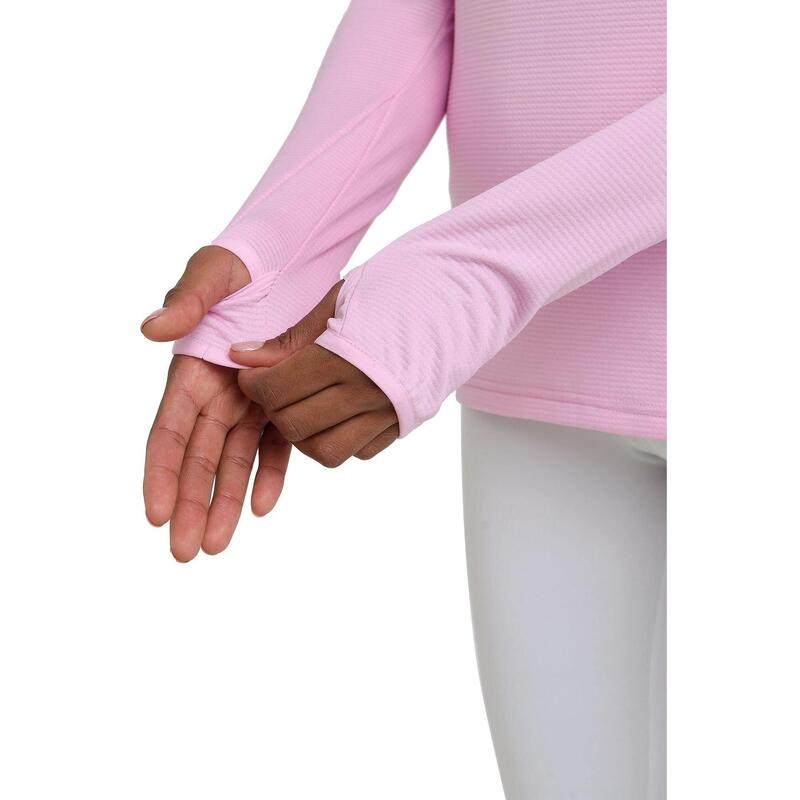 Haut Cloud Fleece avec Fermeture 1/4 et Poche à Fermeture Éclair pour Femmes