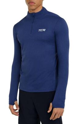 Heren cloud fleece 1/4 zip top met ritszak.