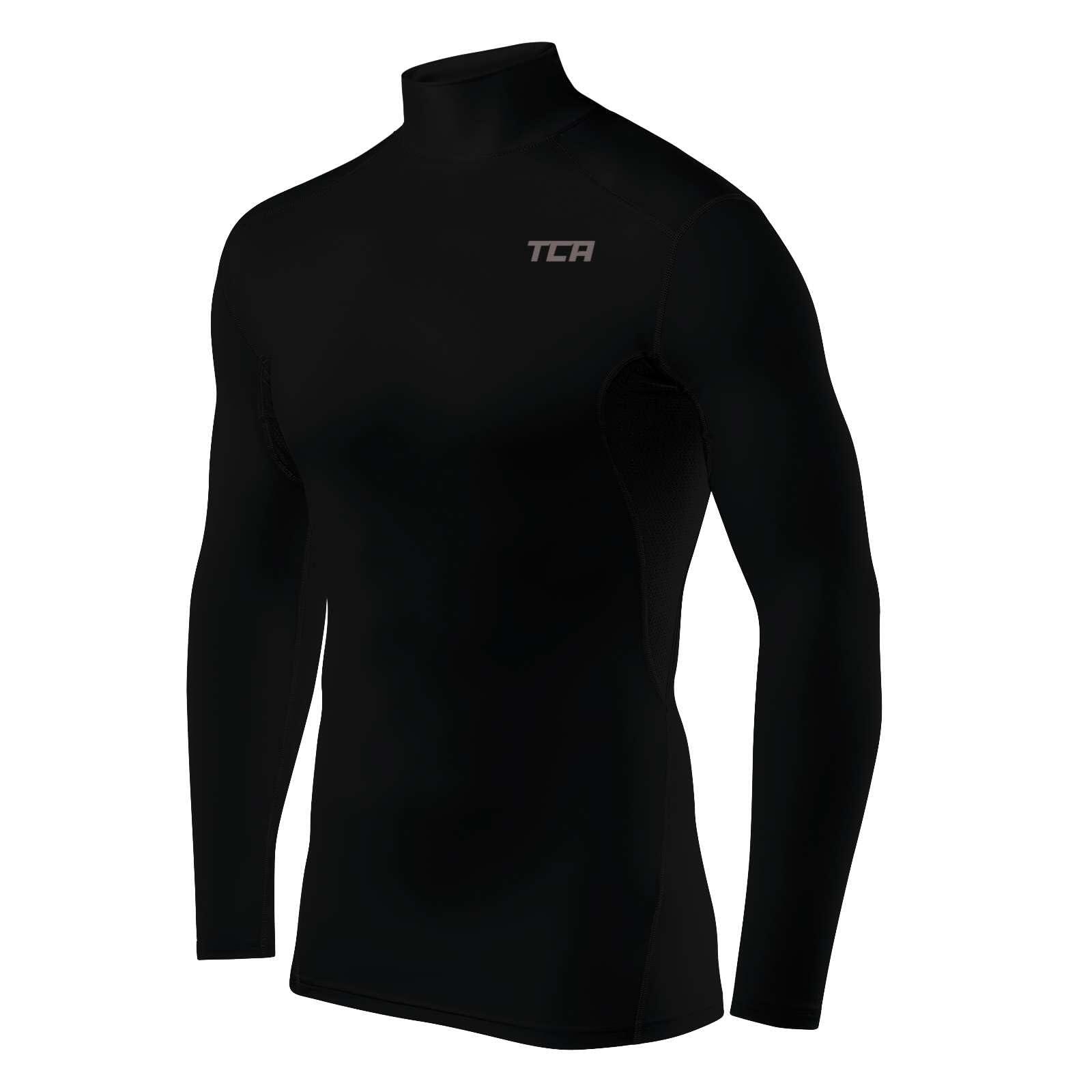 TCA Herren HyperFusion Kompressionsshirt Atmungsaktiv Langarm - Mock Neck