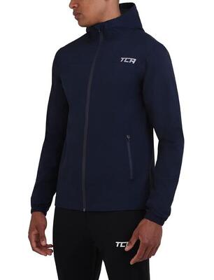 Herren leichte wasserdichte Regenjacke mit Reißverschlusstaschen