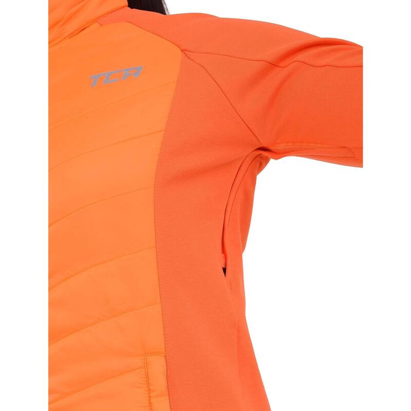 Veste de course superhermique des femmes avec poches zippées et capot