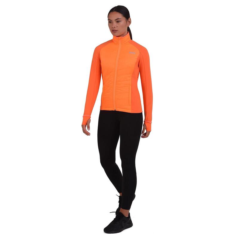Veste de course superhermique des femmes avec poches zippées et capot
