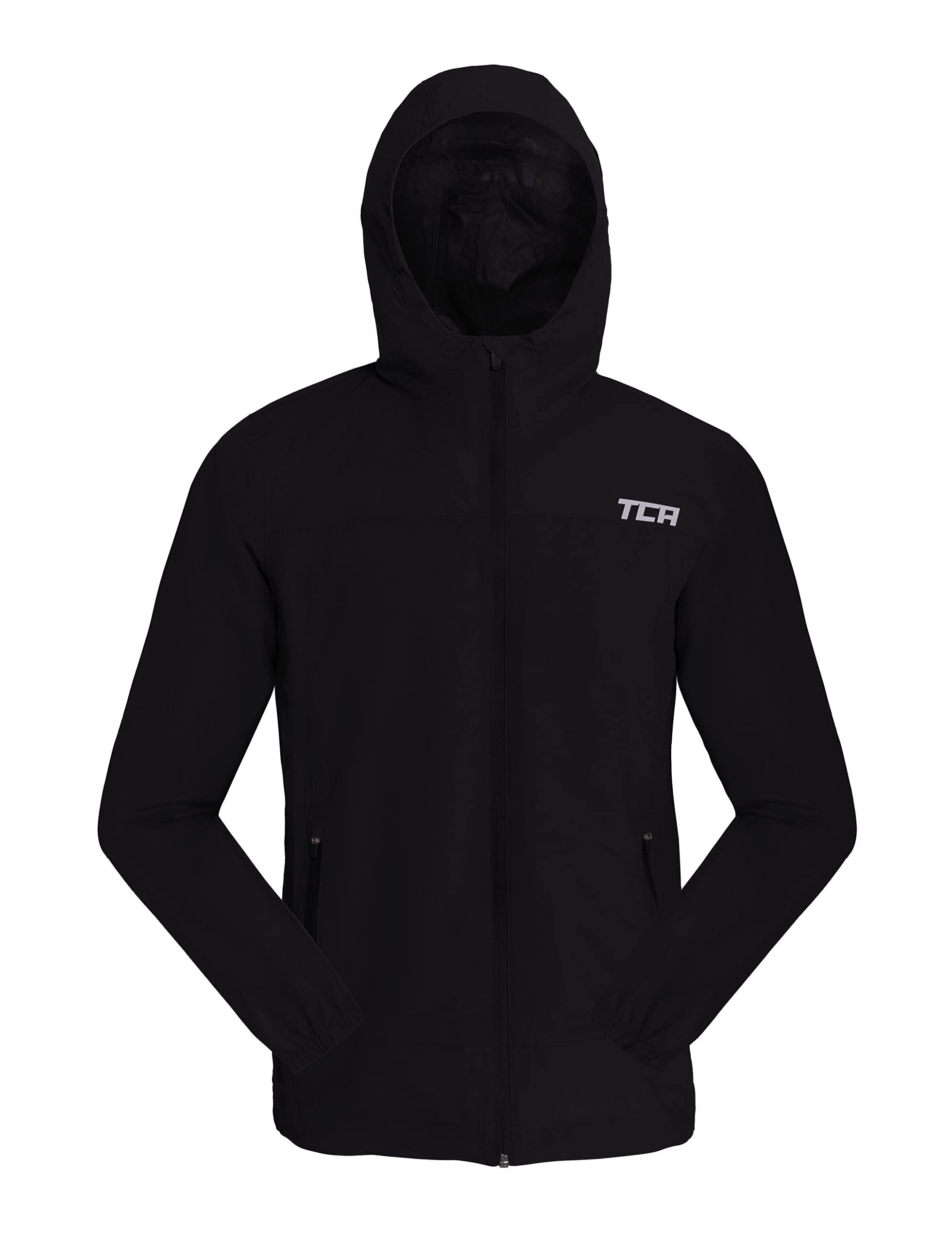 TCA Jungen leichte wasserdichte Regenjacke mit Reißverschlusstaschen