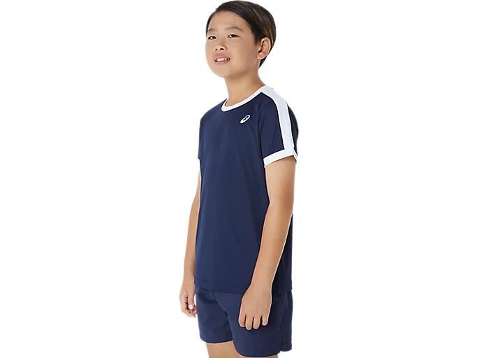 Junior Tennis Top Navy - Short-Sleeve T‑Shirt, Quick‑Dry Fabric 2/7