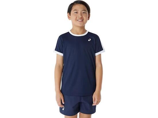 T-shirt tennis Haut SS Enfant Marine manches courtes recyclé