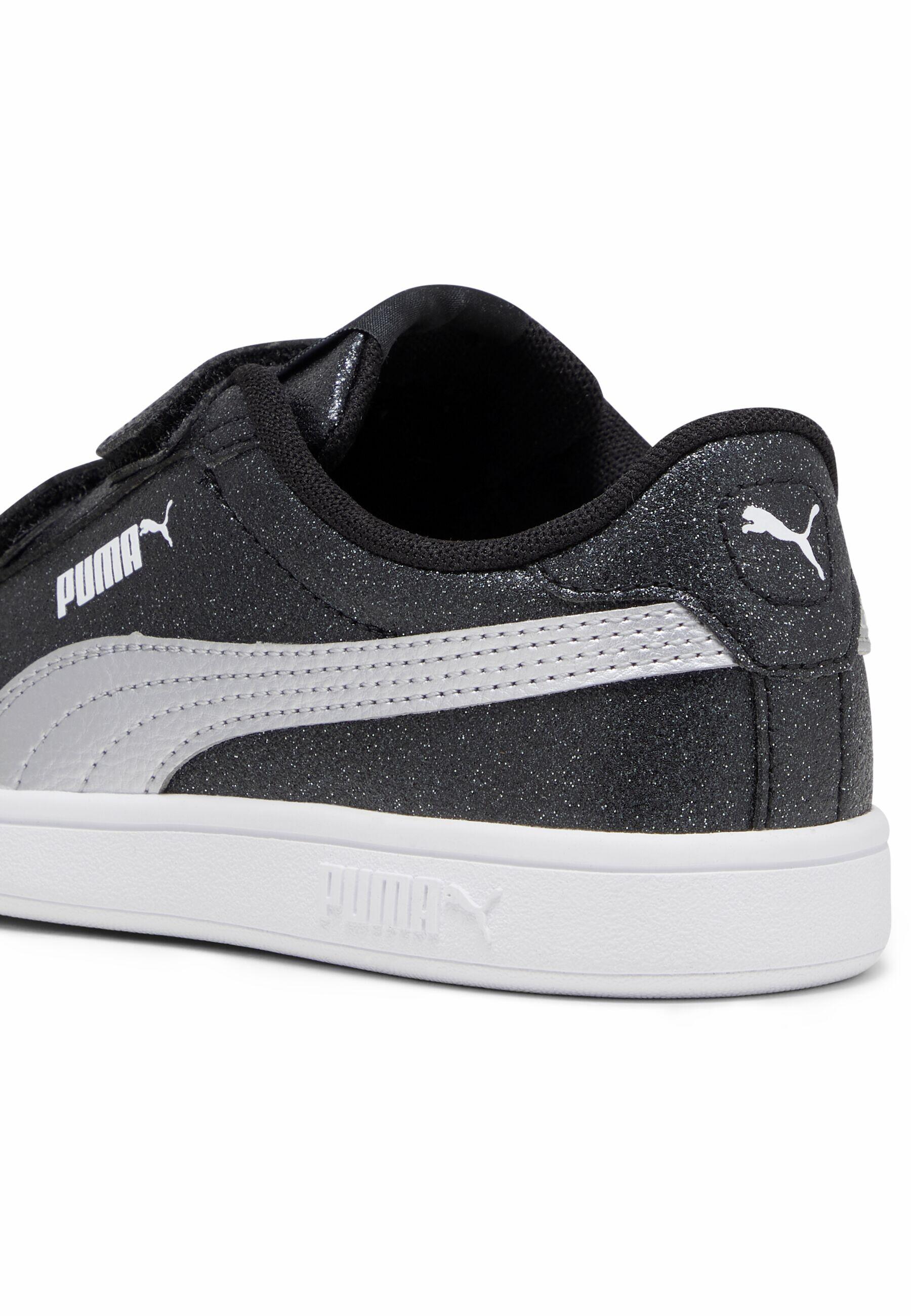 PUMA Smash 3.0 Glitz Glam sneakers voor kinderen PUMA Black Silver White Metallic