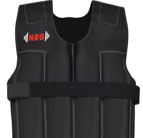 Il Numero 1 Del Risparmio-GIUBBOTTO ZAVORRATO 20 KG UNISEX 38 PESI Singoli Chiusure Con Velcro Nerorosso
