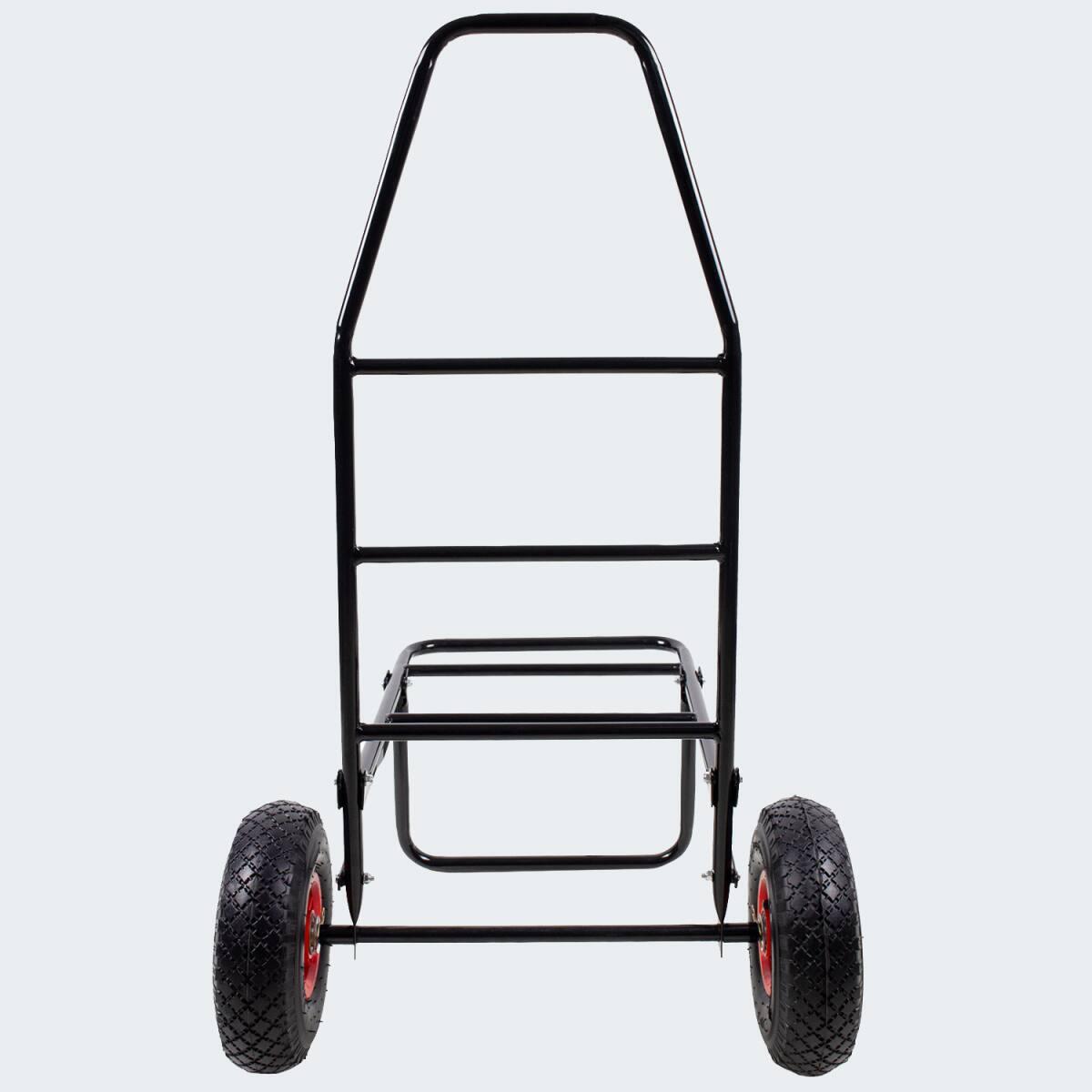 Carrello pieghevole | Ruote pneumatiche | 100 kg | Carretto | Pesca | Nero 2/7