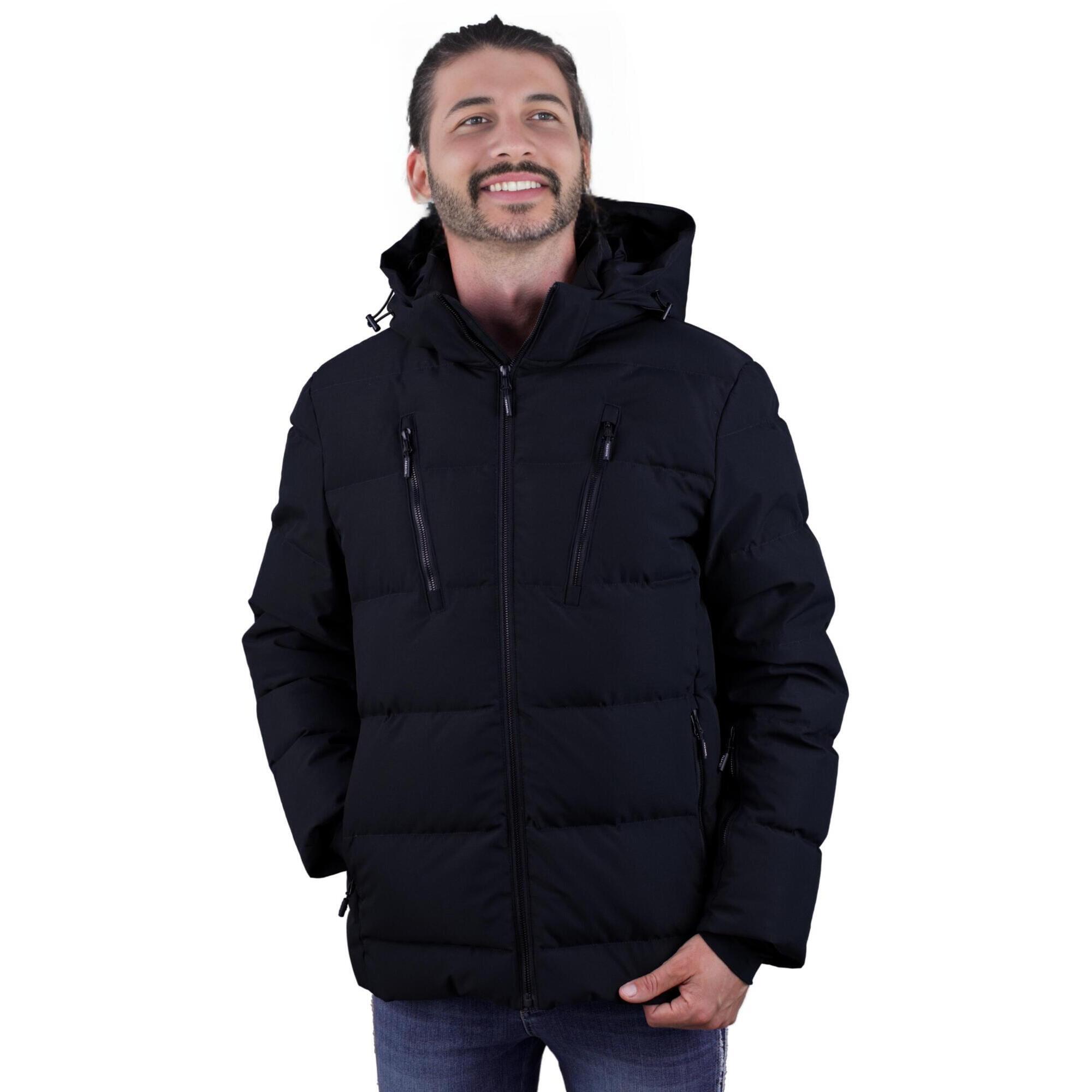 Guggen Mountain - Hommes Doudoune Chaude Veste Wh10 Sport Veste D'Hiver Matelassée - Veste - Noir - 48 Xl - Decathlon